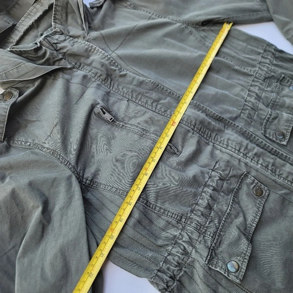 New Look Womens Army Green Anorak Hooded Parka Coat Large - Picture 4 of 12